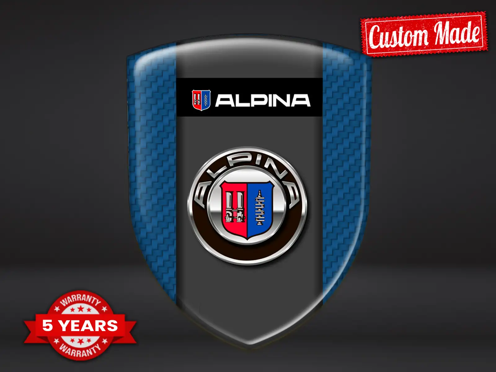 Alpina Stoßsticker Druck Stil Premium Anpassbar